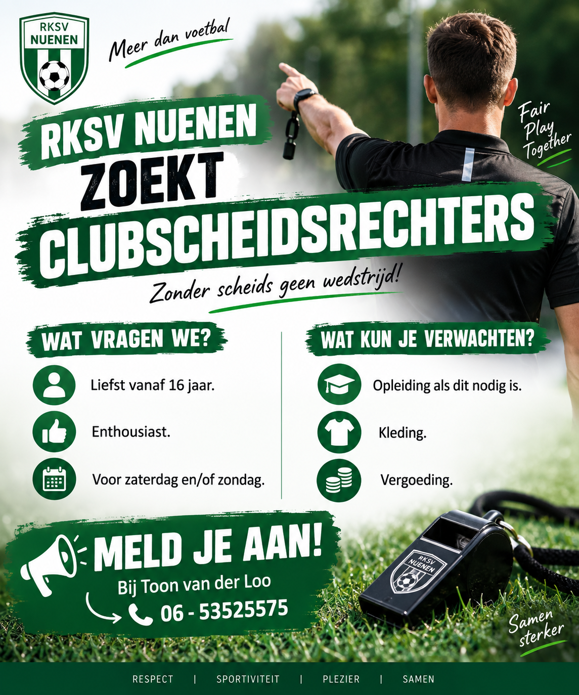 Word clubscheidsrechter bij RKSV Nuenen!